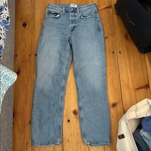 Women’s AGOLDE kye mid rise straight crop Denim jeans size 24